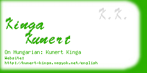 kinga kunert business card